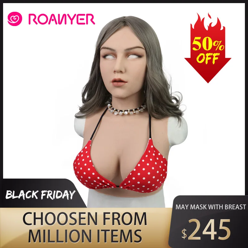 

Roanyer May crossdressing silicone female realistic skin for party crossdresser shemale masquerade fetish transgender