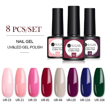 UR SUGAR 8Pcs/set UV Gel Polish 122 Colors Semi Permanent Gel Nail Varnish Soak Off UV LED Nail Art Gel varnish DIY
UR SUGAR 8Pcs/set UV Gel Polish 122 Colors Semi Permanent Gel Nail Varnish Soak Off UV LED Nail Art Gel varnish DIY