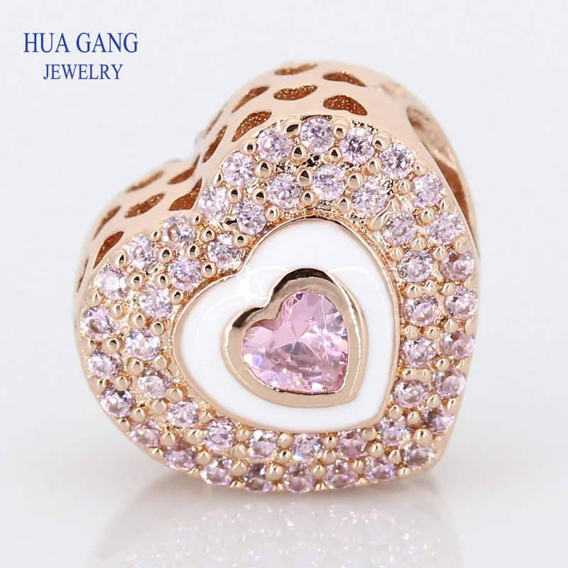 2019 New 100% 925 sterling silver Heart shaped rose beads string ornaments fit Pandor Charm Bracelet DIY
2019 New 100% 925 sterling silver Heart shaped rose beads string ornaments fit Pandor Charm Bracelet DIY
