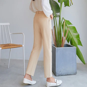 Khaki suit pants woman high waist formal pants pockets office lady autumn winter trousers female Harem pants pantalones mujer
Khaki suit pants woman high waist formal pants pockets office lady autumn winter trousers female Harem pants pantalones mujer
