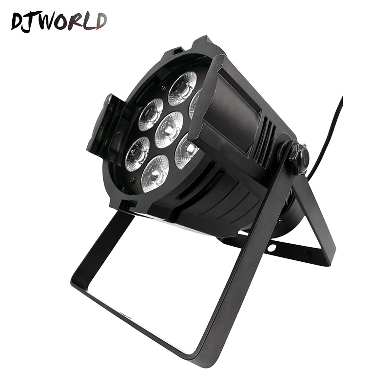 DJworld светодиодный Par Can 7x12 Вт алюминиевый сплав Light RGBW 4в1 DMX512 мыть Dj прожектор для