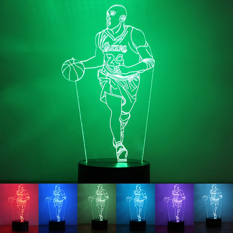 Unisex Kobe Creative Rainbow Color Small Night Lamp Acrylic Mask USB Power Supply LED Light Logo Manufacturers Customizable
Unisex Kobe Creative Rainbow Color Small Night Lamp Acrylic Mask USB Power Supply LED Light Logo Manufacturers Customizable