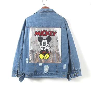 New Sequins Cartoon Denim Jacket Women Hole Jean Jacket Long Sleeve Denim Coats Loose Outwear Casual Jackets 2020 Spring Autumn 
New Sequins Cartoon Denim Jacket Women Hole Jean Jacket Long Sleeve Denim Coats Loose Outwear Casual Jackets 2020 Spring Autumn
