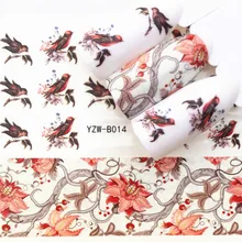 1Pcs Flores e Pássaros Pedra Prego Pó Glitter Nail Art Gel UV Polimento Chrome Decorações Manicure Flocos de Pó de Pigmento(China)