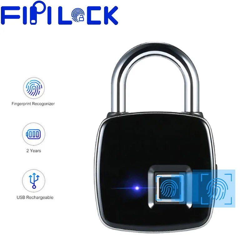 Fipilock Micro USB Rechargeable Smart Keyless Fingerprint Lock Waterproof Anti-Theft Security Padlock Door Luggage Case Lock
Fipilock Micro USB Rechargeable Smart Keyless Fingerprint Lock Waterproof Anti-Theft Security Padlock Door Luggage Case Lock