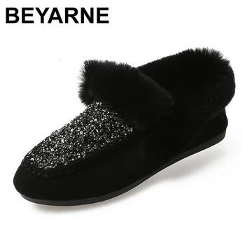 BEYARNE Women's winter shoes, warm rabbit fur shoes, moccasins, round toe shoes, plus size casual leather slippers shoes Woman
BEYARNE Women's winter shoes, warm rabbit fur shoes, moccasins, round toe shoes, plus size casual leather slippers shoes Woman