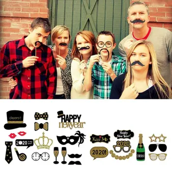 New Year 2020 Photo Props With Hat Glasses Mustache Holiday Party Christmas Decoration Supplies 
New Year 2020 Photo Props With Hat Glasses Mustache Holiday Party Christmas Decoration Supplies