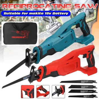 Electric Saw Cordless Reciprocating Saw Woodworking Cutting DIY Power Handheld Saw Tool with 4 Saw Blades for 18V Makita Battery
Electric Saw Cordless Reciprocating Saw Woodworking Cutting DIY Power Handheld Saw Tool with 4 Saw Blades for 18V Makita Battery