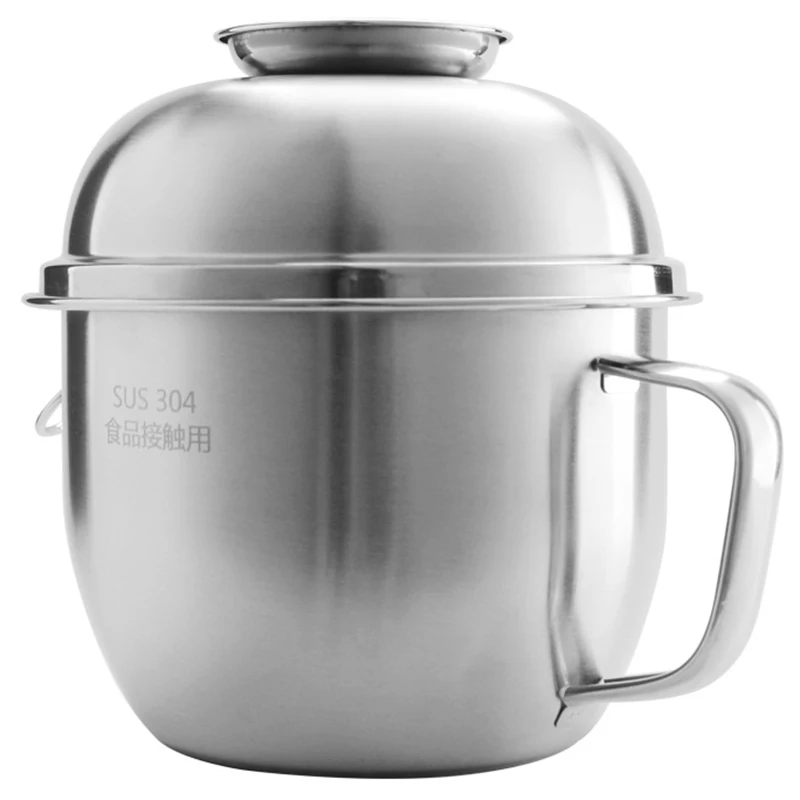 304 Stainless Steel Instant Noodle Bowl with Handle Lid Induction Cooker Heating Rice Salad Ramen Bowl Food Container 
304 Stainless Steel Instant Noodle Bowl with Handle Lid Induction Cooker Heating Rice Salad Ramen Bowl Food Container