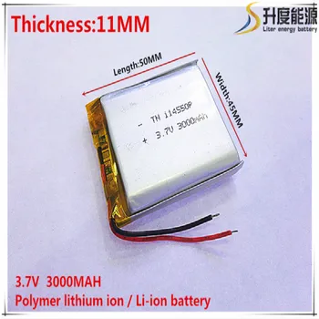 Free shipping 1pcs/lot 114550 3.7 V lithium polymer battery 3000 mah DIY mobile emergency power charging treasure battery
Free shipping 1pcs/lot 114550 3.7 V lithium polymer battery 3000 mah DIY mobile emergency power charging treasure battery