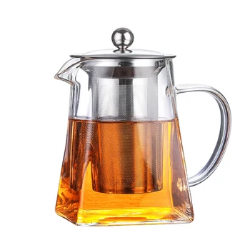 Glass Teapot Heat Resistant Square Glass Teapot With Tea Infuser Filter Milk Flower Tea Pot
Glass Teapot Heat Resistant Square Glass Teapot With Tea Infuser Filter Milk Flower Tea Pot
