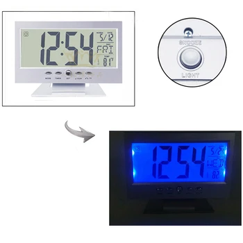Lcd Digital Alarm Clock Calendar Smart Led Battery Snooze Alarm Clock Table Night Light Horloge Digitale Thermometer AD50AC
Lcd Digital Alarm Clock Calendar Smart Led Battery Snooze Alarm Clock Table Night Light Horloge Digitale Thermometer AD50AC