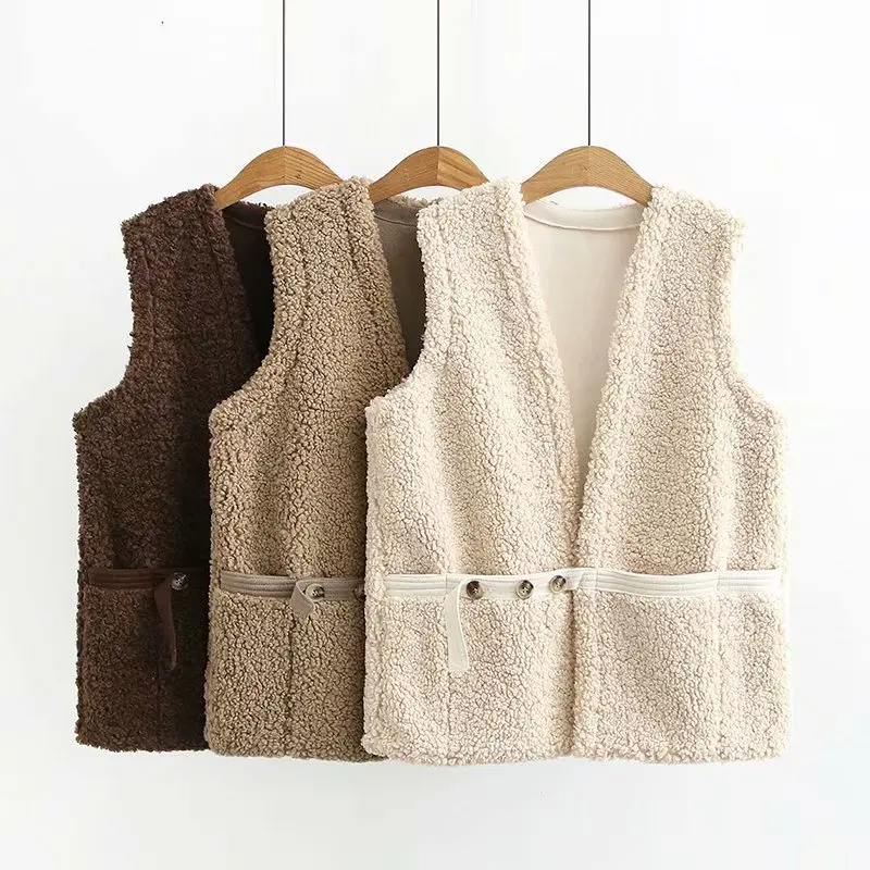 2019 Autumn And Winter New Style Lambs Wool Vest Versatile Button Fur Loose-Fit Cardigan Coat WOMEN'S Dress Three-color
2019 Autumn And Winter New Style Lambs Wool Vest Versatile Button Fur Loose-Fit Cardigan Coat WOMEN'S Dress Three-color