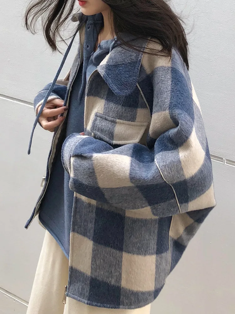 Pattern Sided Nigeria Molding Profile Locomotive Zipper Fold-down Collar Short Duffle Coat Loose-Fit Slimming Coat Women's Autum
Pattern Sided Nigeria Molding Profile Locomotive Zipper Fold-down Collar Short Duffle Coat Loose-Fit Slimming Coat Women's Autum