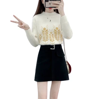 short skirt two-piece suit winter sweater belted skirts women suit knitwear pullover top outfit lady clothes sweet leisure 
short skirt two-piece suit winter sweater belted skirts women suit knitwear pullover top outfit lady clothes sweet leisure