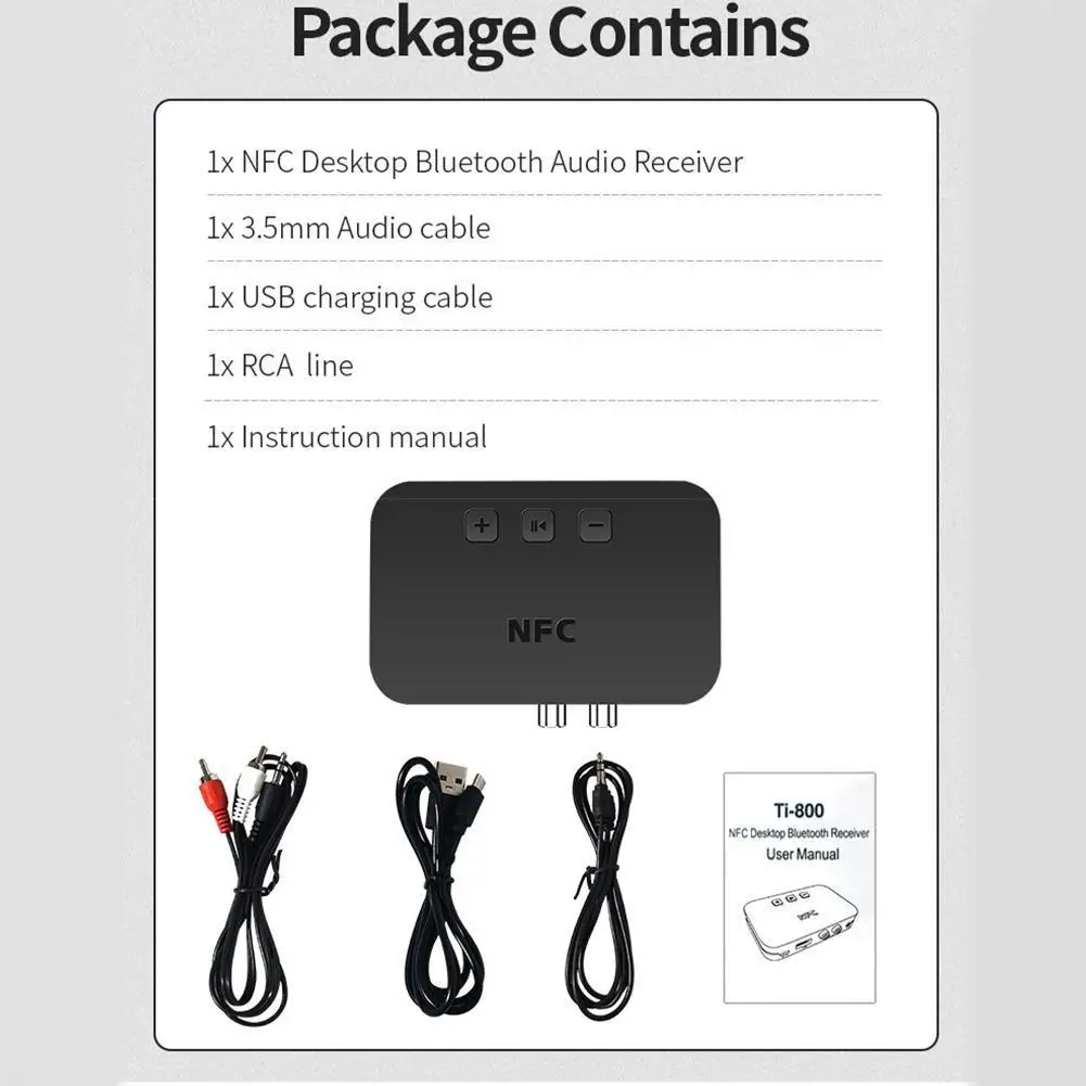 New NFC Bluetooth Music Receiver 3.5AUX Car Bluetooth 5.0 Adapter Bluetooth Receiver Speaker RCA Q2O5
New NFC Bluetooth Music Receiver 3.5AUX Car Bluetooth 5.0 Adapter Bluetooth Receiver Speaker RCA Q2O5