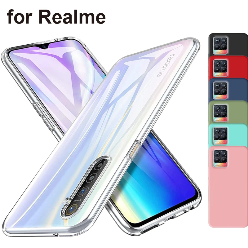 Силиконовый чехол для OPPO Realme 8 7 Pro C11 C12 C15 X2 F11 F9 6i 5i 5S 5 F15 | Мобильные телефоны и