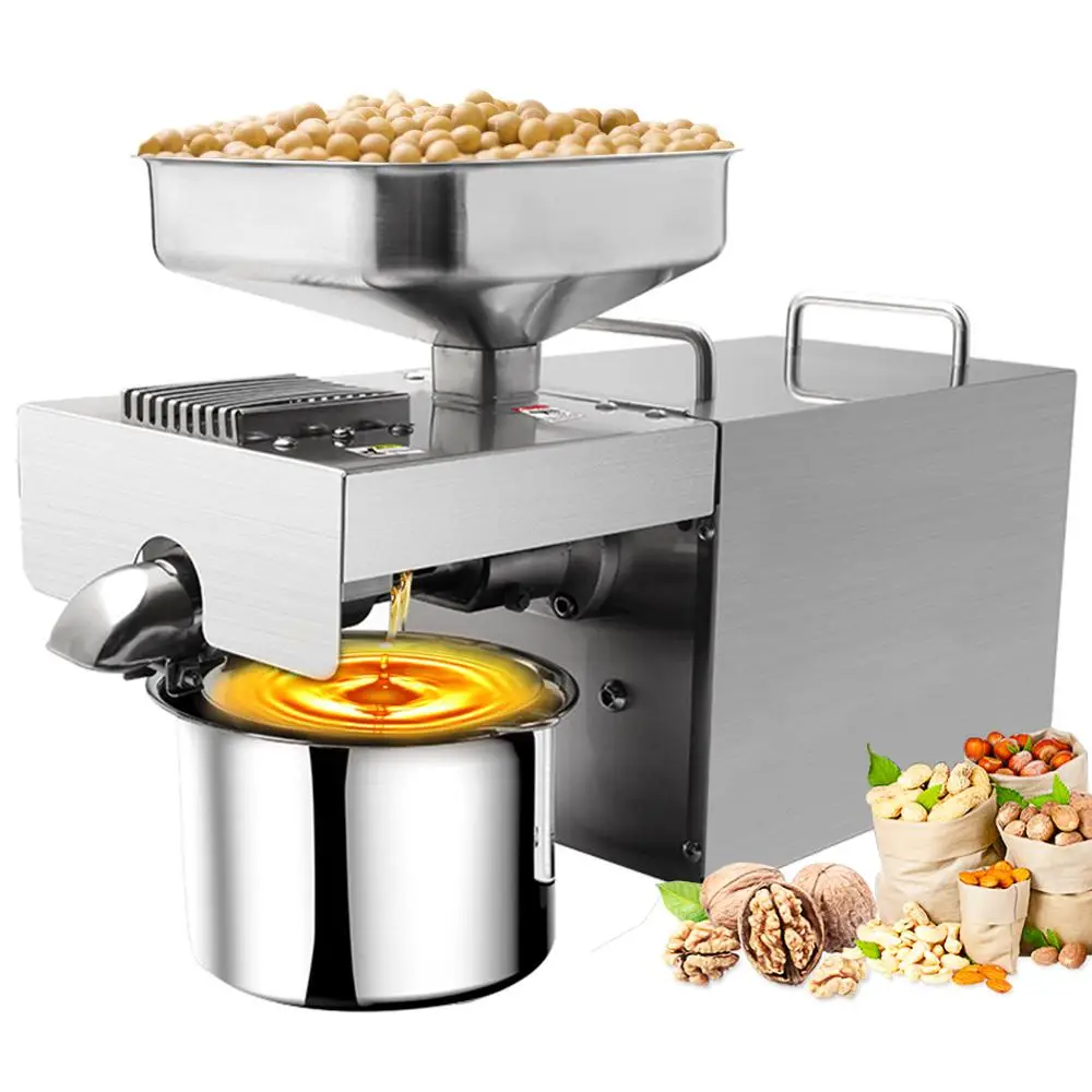550-1500W 6 Types Oil Presser Peanut Flaxseed Olive Seed Oil Extractor Expeller Hydraulic Press StainlessSteel Bussiness Machine
550-1500W 6 Types Oil Presser Peanut Flaxseed Olive Seed Oil Extractor Expeller Hydraulic Press StainlessSteel Bussiness Machine