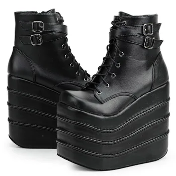 Womans Boots White/Black Cosplay Boots Square Toe Wedges Platform Boots Pu Leather Ankle Boots Women Shoes High Heels 16cm
Womans Boots White/Black Cosplay Boots Square Toe Wedges Platform Boots Pu Leather Ankle Boots Women Shoes High Heels 16cm