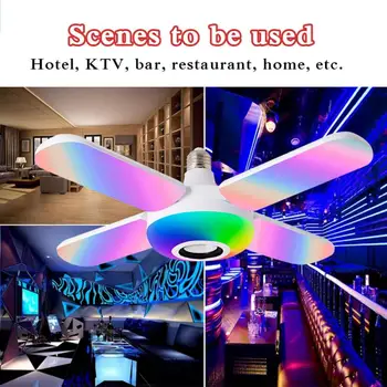 RGB Bluetooth Music Lamp 4 Leaves 50W E27 Deformed Bulb Smart Remote Control Electronics 1pc 2020 New
RGB Bluetooth Music Lamp 4 Leaves 50W E27 Deformed Bulb Smart Remote Control Electronics 1pc 2020 New
