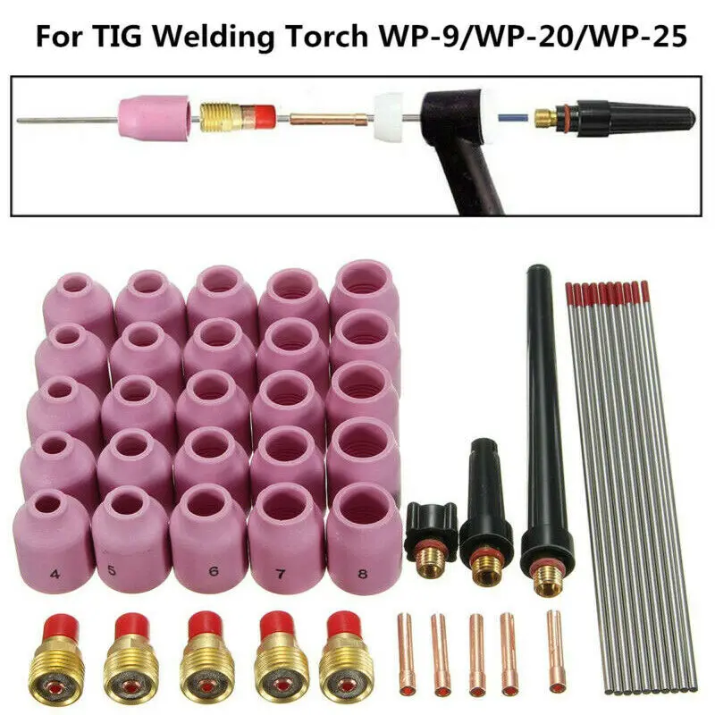 48 / Set Argon-arc Gas Of Kit Welding Torch Set Cutter Soldering For TIG Torches WP-9 WP-20 WP-25
48 / Set Argon-arc Gas Of Kit Welding Torch Set Cutter Soldering For TIG Torches WP-9 WP-20 WP-25