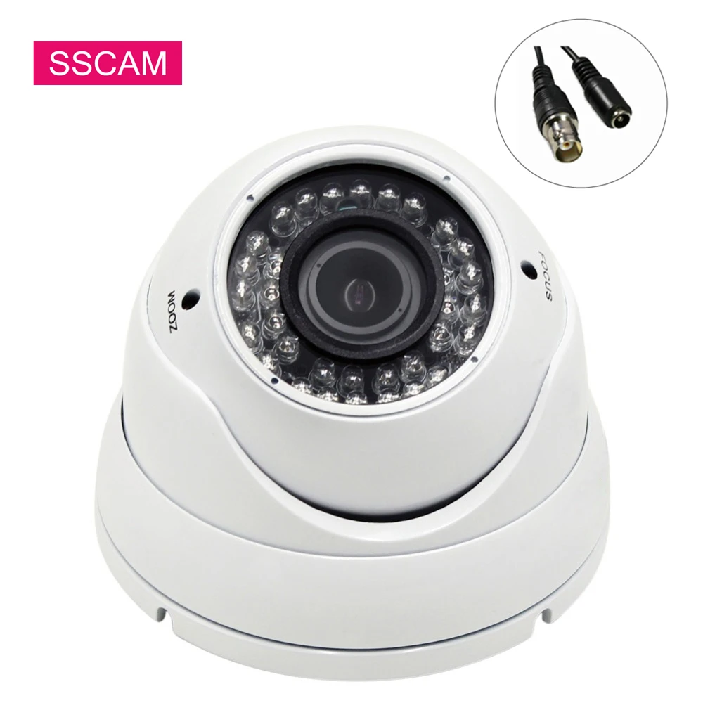 

5MP AHD Varifocal Surveillance CCTV Camera 2.8-12mm White Color Home Security Vandalproof Infrared Dome Camera 30M IR Distance