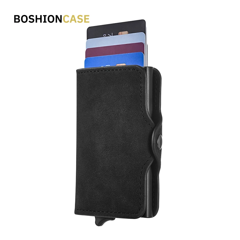 BOSHIONCASE Leather RFID Blocking Card Holder Aluminum Box Slim Hasp Protector Smart Case 2020 PU Metal Pop Up Wallet men
BOSHIONCASE Leather RFID Blocking Card Holder Aluminum Box Slim Hasp Protector Smart Case 2020 PU Metal Pop Up Wallet men
