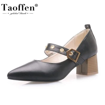 Taoffen Size 32-46 Dress Pumps Spring Concise Pumps High Quality Pointed Toe Party Wedding Shoes Women Footwear 
Taoffen Size 32-46 Dress Pumps Spring Concise Pumps High Quality Pointed Toe Party Wedding Shoes Women Footwear