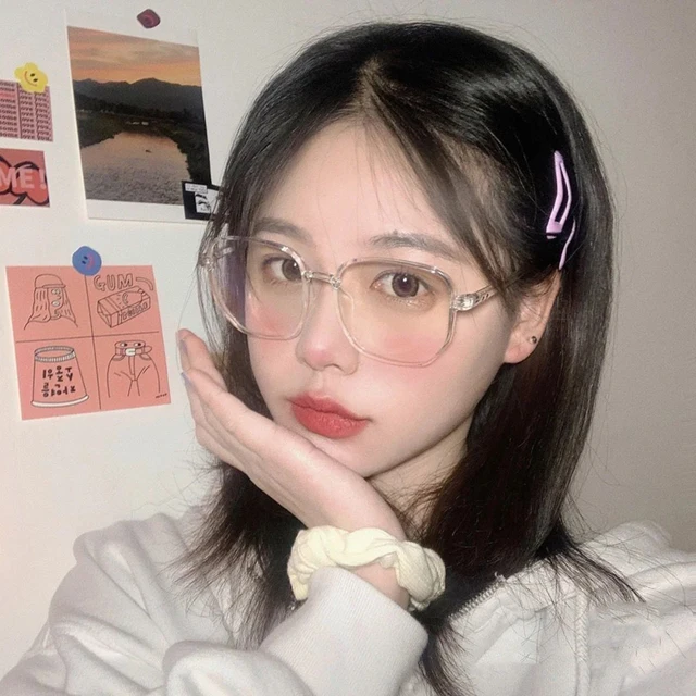 Elbru-Lunettes de myopie anti-lumière bleue pour hommes et femmes, lunettes à grande monture transparente, lunettes à myopie, dioptries 0-1.0-1.5-2.0 à-6.0 2