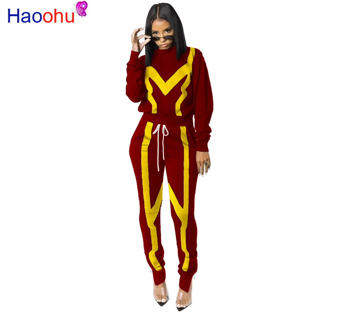 HAOOHU Casual Tracksuit Womens Set Long Sleeve Sweatshirt+Zipper Pants Streetwear Fall Winter 2019 Fashion Clothing 2 Piece Set
HAOOHU Casual Tracksuit Womens Set Long Sleeve Sweatshirt+Zipper Pants Streetwear Fall Winter 2019 Fashion Clothing 2 Piece Set