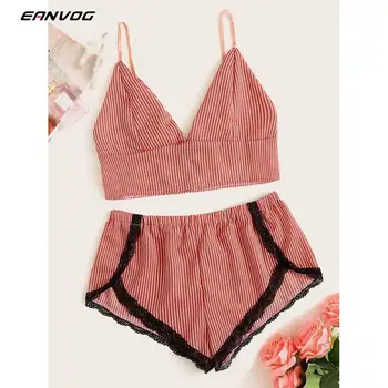 Two-Piece Home Sexy Striped Lace Bra Pajamas Langerie Para Mulheres Sleepwear Nighties Costumes
Two-Piece Home Sexy Striped Lace Bra Pajamas Langerie Para Mulheres Sleepwear Nighties Costumes