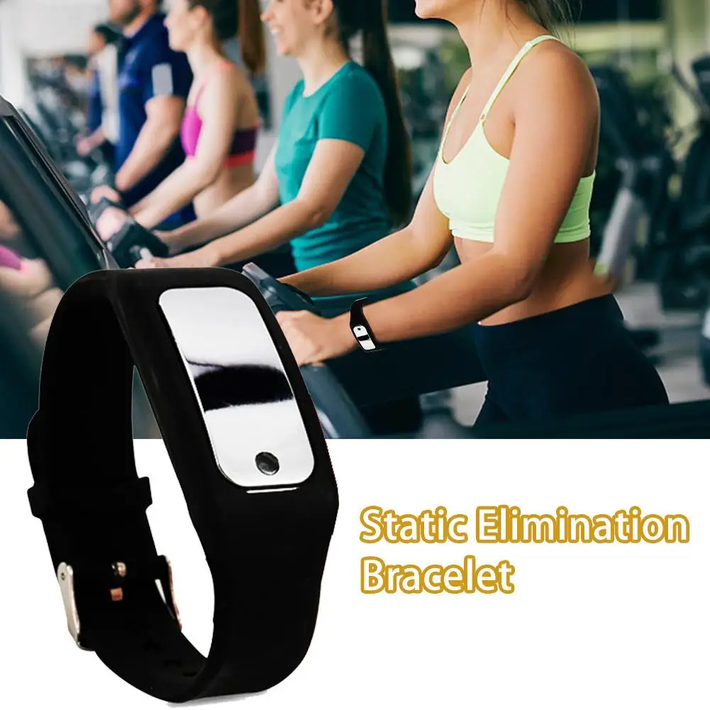 Automatic Static Removal Bracelet Human Body Anti Static Wristband Silicone Bracelet with Wireless Intelligent Warning Light