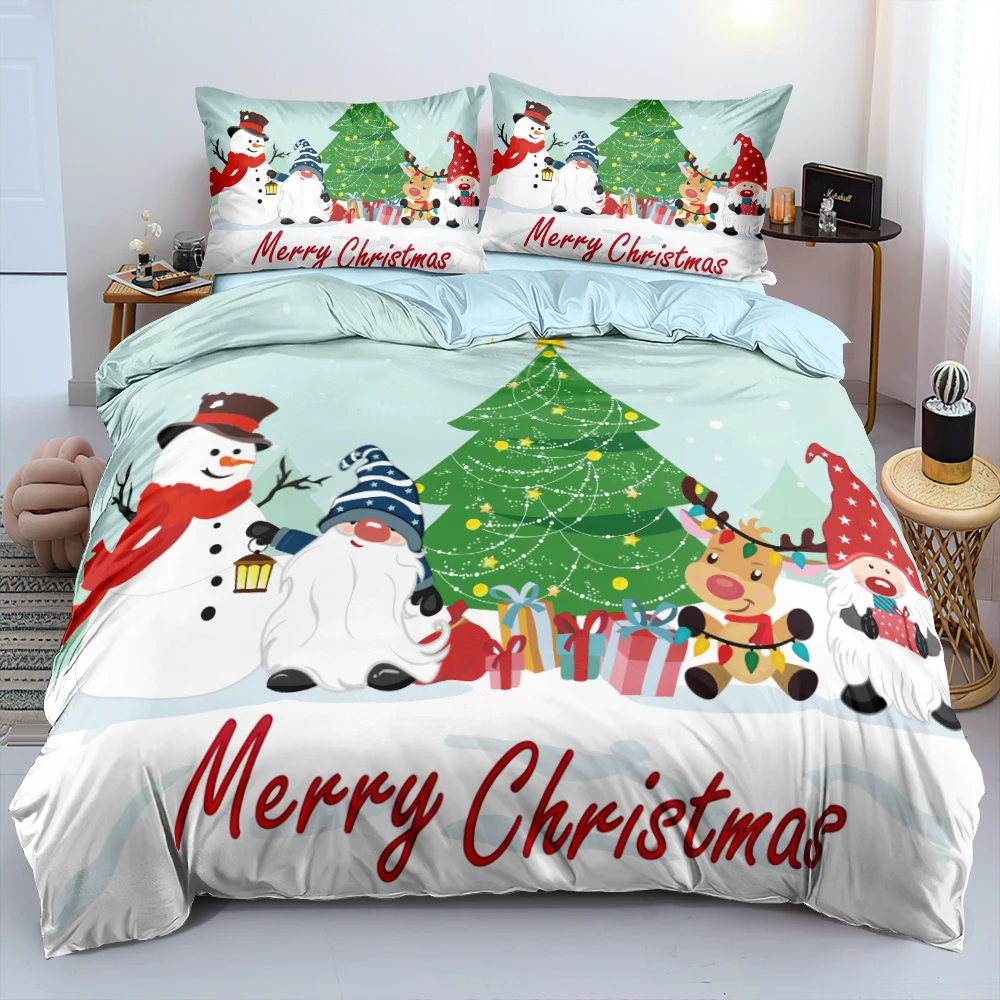 Christmas Duvet Cover and Pillowcase(s) Queen/Full Snowman Quilt Covers Set 3D Bedding Sets 3-Piece Queen Bed Linen Bed Textiles
Christmas Duvet Cover and Pillowcase(s) Queen/Full Snowman Quilt Covers Set 3D Bedding Sets 3-Piece Queen Bed Linen Bed Textiles