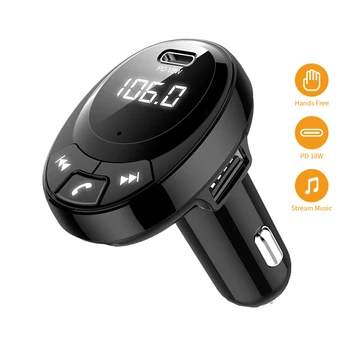 Bluetooth 5.0 Car Kit Wireless FM Transmitter Handsfree Music Playing Dual USB Car Charger PD 18W Fast Charging
Bluetooth 5.0 Car Kit Wireless FM Transmitter Handsfree Music Playing Dual USB Car Charger PD 18W Fast Charging