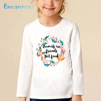 Children Cartoon Animals Are Friends Not Food Print T-shirt Kids Go Vegan Tops Baby Boys/Girls Cute Long Sleeve Clothes,LKP5173 
Children Cartoon Animals Are Friends Not Food Print T-shirt Kids Go Vegan Tops Baby Boys/Girls Cute Long Sleeve Clothes,LKP5173