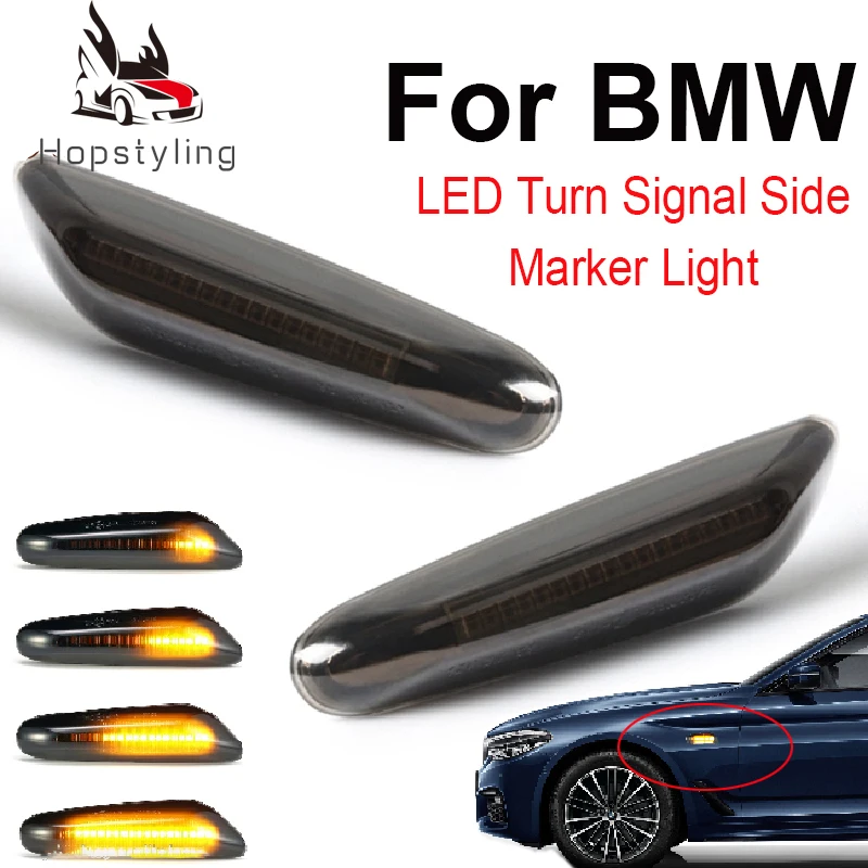 

2x LED Side Marker Turn Signal Light Lamp Assembly For BMW E46 E60 E61 E81 E82 E83 E84 E87 E88 E90 E91 E92 E93 F10 F18 X1 X3 X5