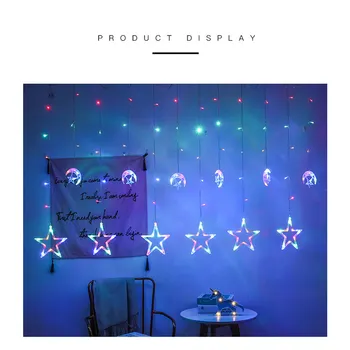 LED Moon Star String Light Door Curtain LED Fairy String Lights Christmas Decoration Holiday Wedding Party Decorative Lighting
LED Moon Star String Light Door Curtain LED Fairy String Lights Christmas Decoration Holiday Wedding Party Decorative Lighting