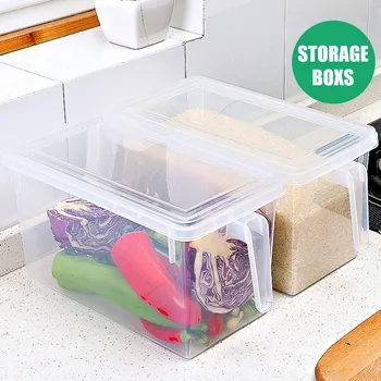 Kitchen Food Storage Container Case Refrigerator Crisper Box with Handle Multifunctional SNO88
Kitchen Food Storage Container Case Refrigerator Crisper Box with Handle Multifunctional SNO88
