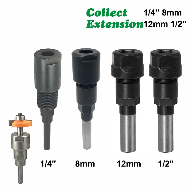 1/4" 8mm 12mm 1/2" Shank Milling Cutter Woodwork Router Bit Extension Rod Collet Engraving Machine Extension Woodworking MC04003
1/4" 8mm 12mm 1/2" Shank Milling Cutter Woodwork Router Bit Extension Rod Collet Engraving Machine Extension Woodworking MC04003