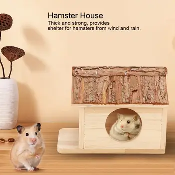 

Large Wooden Safe Pet Hamster House Nest for Small Animals Squirrel Rabbit Guinea Pig Chinchilla Hideout Small Pet House