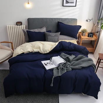 Double color duvet cover+Bed sheet+Pillowcase Home textile 1or2 Person bedding set No quilt
Double color duvet cover+Bed sheet+Pillowcase Home textile 1or2 Person bedding set No quilt