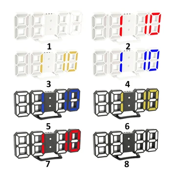 Hot 3D LED Digital Clock with Night Mode Adjust the Brightness Electronic Table Clock Alarm Clock Wall Glowing Hanging Clocks
Hot 3D LED Digital Clock with Night Mode Adjust the Brightness Electronic Table Clock Alarm Clock Wall Glowing Hanging Clocks