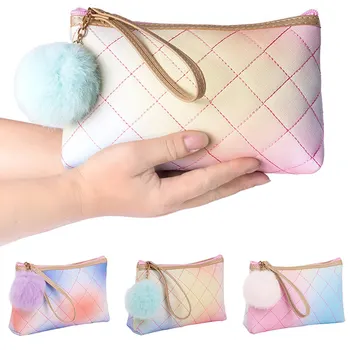 New Cosmetic Bag Rhombic Pattern Fuzzy Ball Multifunctional Makeup Necessaries Toiletry Kit Pouch Bolsas J9
New Cosmetic Bag Rhombic Pattern Fuzzy Ball Multifunctional Makeup Necessaries Toiletry Kit Pouch Bolsas J9