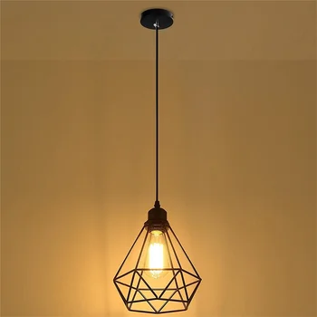 Nordic Vintage Cage Pendant Light Art Diamond Pyramid Wrought Iron Indoor Ceiling Chandelier for Bedroom Bedside Corridor 
Nordic Vintage Cage Pendant Light Art Diamond Pyramid Wrought Iron Indoor Ceiling Chandelier for Bedroom Bedside Corridor