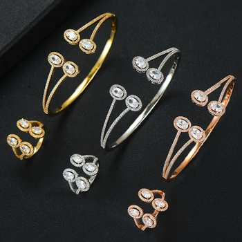 GODKI New Charms 2pcs Bangle Ring Set For Women Full Micro Cubic Zircon Pave Party Wedding Saudi Arabic Dubai Jewelry Sets
GODKI New Charms 2pcs Bangle Ring Set For Women Full Micro Cubic Zircon Pave Party Wedding Saudi Arabic Dubai Jewelry Sets