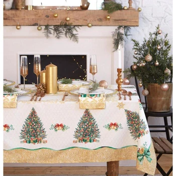 Ethel table set "Golden Christmas" tablecloth 150 * 220 +/- 2cm with GMVO, napkin. 40x40cm - 12pcs, 5072921
Ethel table set "Golden Christmas" tablecloth 150 * 220 +/- 2cm with GMVO, napkin. 40x40cm - 12pcs, 5072921