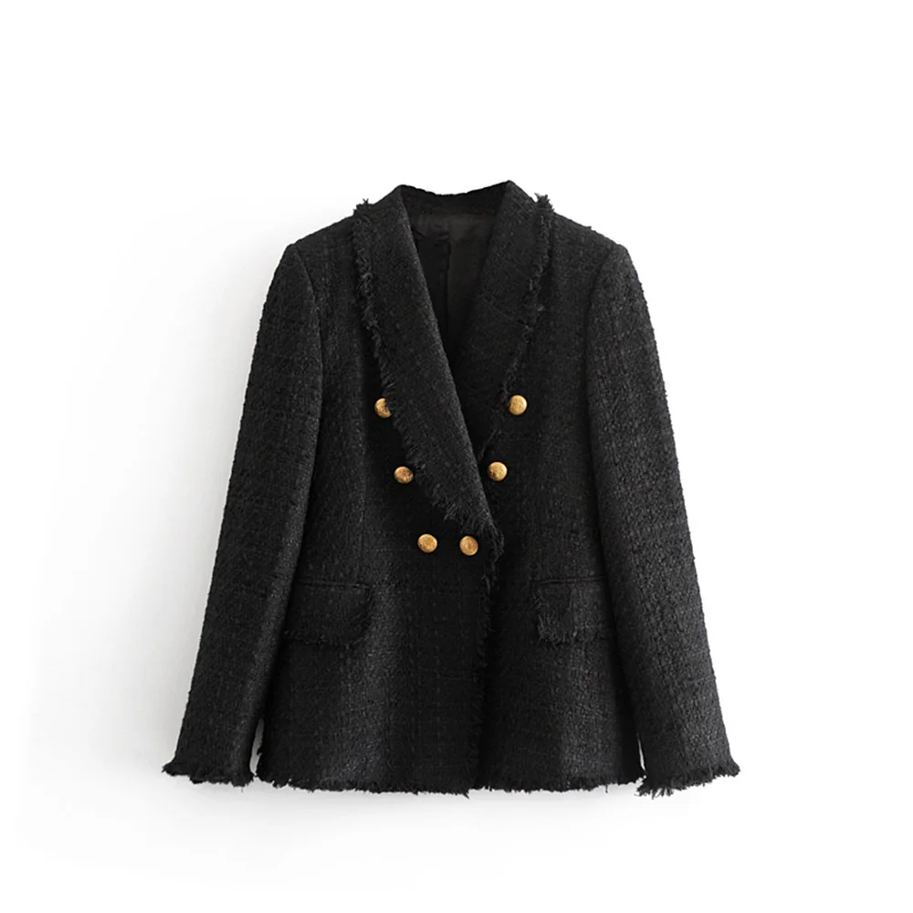 Autumn 2009 women's new style of self-cultivation temperament classic small fragrance double-breasted jacket twill tweed suit short jacket
Autumn 2009 women's new style of self-cultivation temperament classic small fragrance double-breasted jacket twill tweed suit short jacket