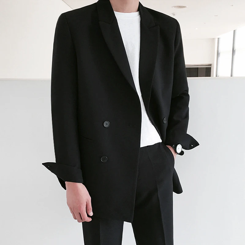 Men's suits 2021 spring autumn new slim solid color double-breasted button casual wear youth personality men's clothing M-2XL
Men's suits 2021 spring autumn new slim solid color double-breasted button casual wear youth personality men's clothing M-2XL