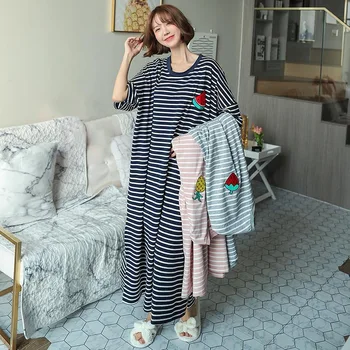 Women Striped Casual Nightdress Summer Short Sleeve Cartoon Print Loose Large Size Nightgown Cute Girl Casual Sleepshirt
Women Striped Casual Nightdress Summer Short Sleeve Cartoon Print Loose Large Size Nightgown Cute Girl Casual Sleepshirt