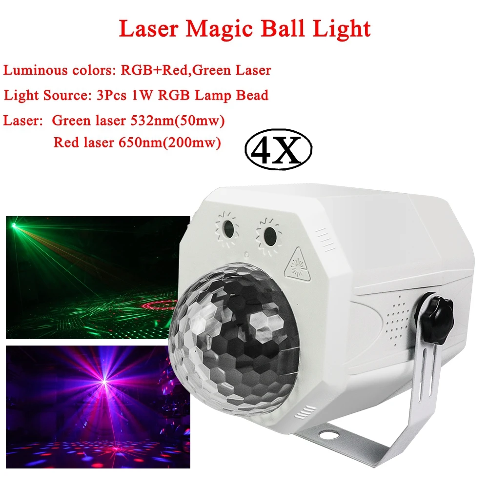 4Pcs/Lot RGB LED Crystal Disco Magic Ball With Patterns Laser Projector DJ KTV Party Holiday Bar Christmas Stage Lighting Effect
4Pcs/Lot RGB LED Crystal Disco Magic Ball With Patterns Laser Projector DJ KTV Party Holiday Bar Christmas Stage Lighting Effect